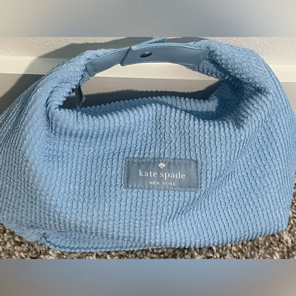 NEW- Kate Spade Blue Cosmetic Pag/Purse - Picture 2 of 7